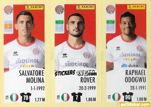 Sticker Salvatore Molina / Matteo Rover / Raphael Odogwu - Calciatori 2024-2025 n. 676 - Panini