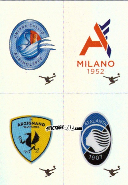 Sticker Scudetto Albinoleffe / Alcione Milano / Arzignano Valchiampo / Atalanta U23 - Calciatori 2024-2025 n. 677 - Panini