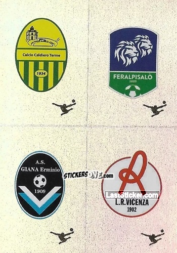 Sticker Scudetto Caldiero Terme / Feralpi Salo / Giana Erminio / L.R. Vicenza - Calciatori 2024-2025 n. 680 - Panini