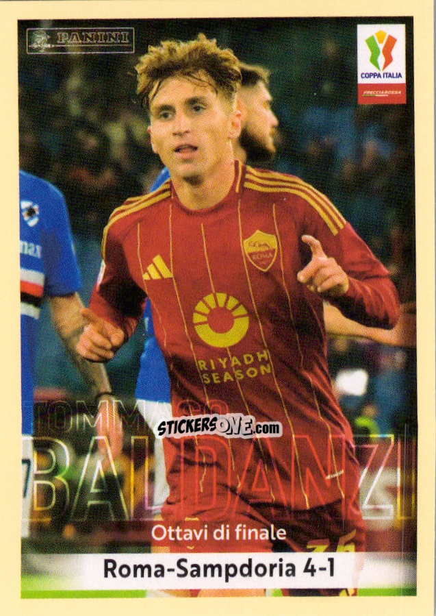 Sticker Roma - Sampdoria 4-1 (Tommaso Baldanzi) - Calciatori 2024-2025 n. UPD9 - Panini