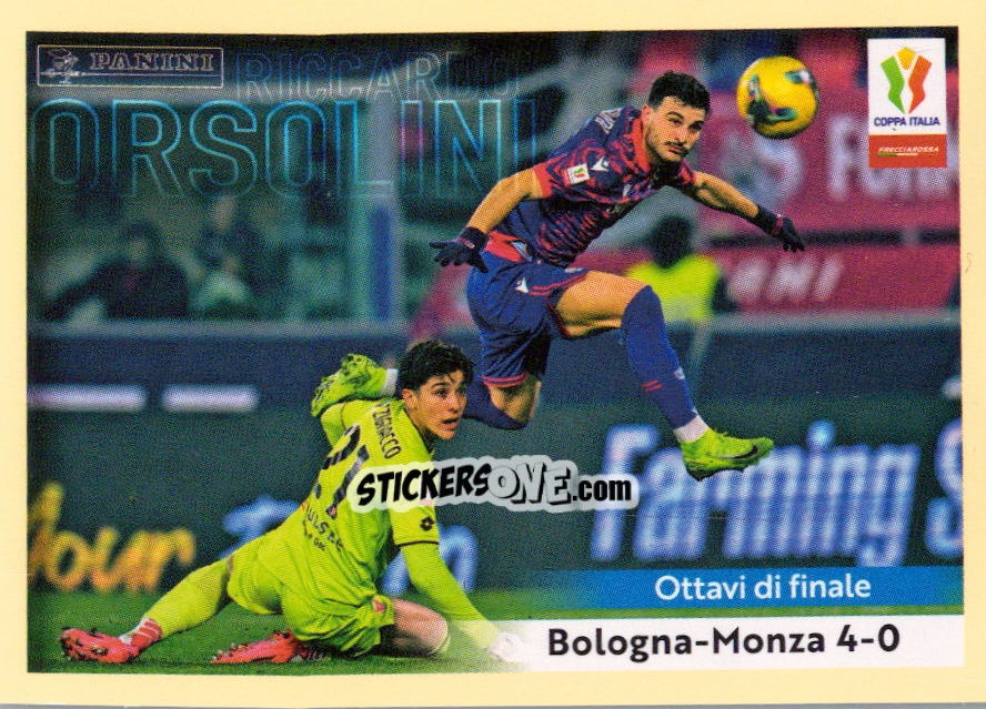 Sticker Bologna - Monza 4-0 (Riccardo Orsolini) - Calciatori 2024-2025 n. UPD10 - Panini
