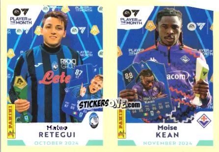 Sticker Mateo Retegui / Moise Kean - Calciatori 2024-2025 n. UPD13 - Panini