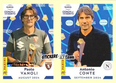 Cromo Paolo Vanoli / Antonio Conte - Calciatori 2024-2025 n. UPD14 - Panini