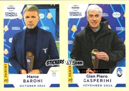 Cromo Marco Baroni / Gian Piero Gasperini - Calciatori 2024-2025 n. UPD15 - Panini