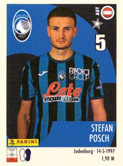 Sticker Stefan Posch - Calciatori 2024-2025 n. U2 - Panini
