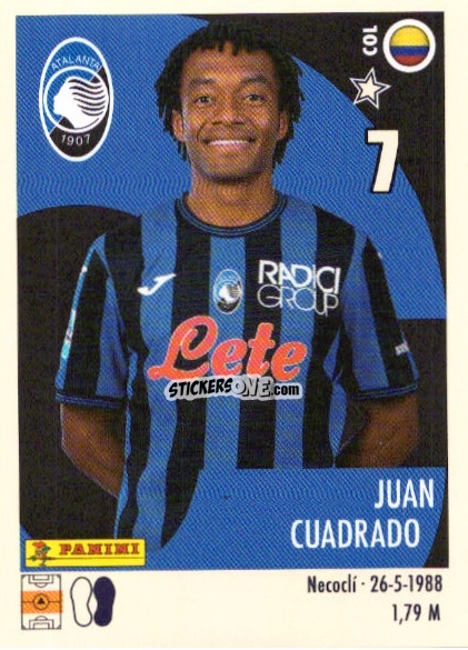 Sticker Juan Cuadrado - Calciatori 2024-2025 n. U3 - Panini
