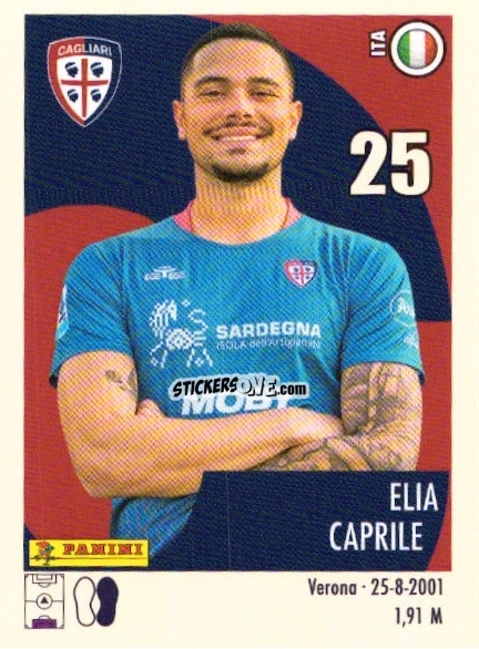 Sticker Elia Caprile - Calciatori 2024-2025 n. U9 - Panini