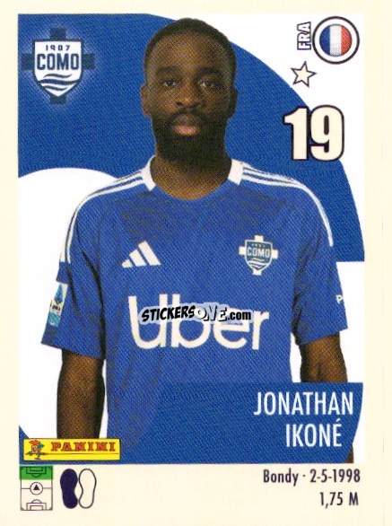 Sticker Jonathan Ikoné - Calciatori 2024-2025 n. U15 - Panini