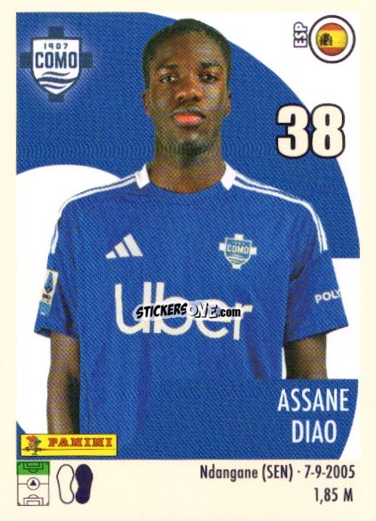Sticker Assane Diao - Calciatori 2024-2025 n. U16 - Panini