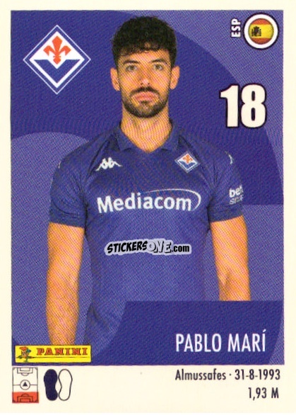 Sticker Pablo Mari - Calciatori 2024-2025 n. U21 - Panini