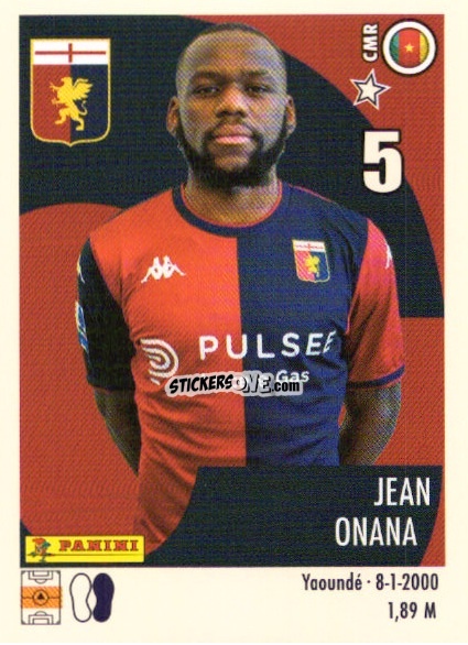 Sticker Jean Onana - Calciatori 2024-2025 n. U26 - Panini