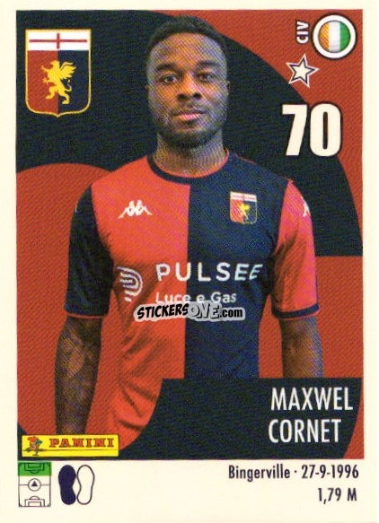 Sticker Maxwel Cornet - Calciatori 2024-2025 n. U27 - Panini