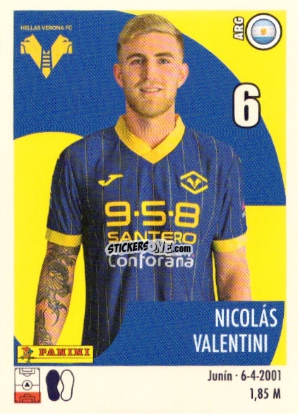 Sticker Nicolas Valentini - Calciatori 2024-2025 n. U30 - Panini