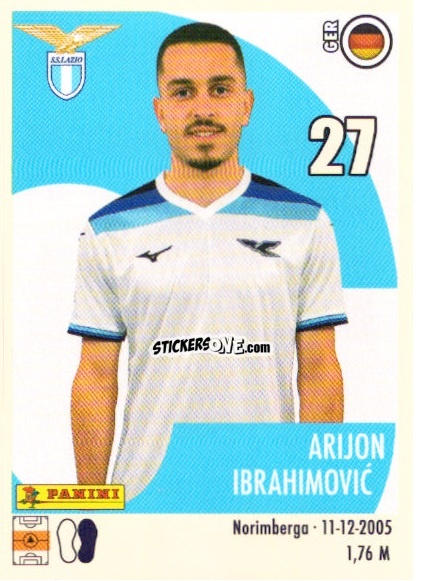 Sticker Arijon Ibrahimovic - Calciatori 2024-2025 n. U42 - Panini
