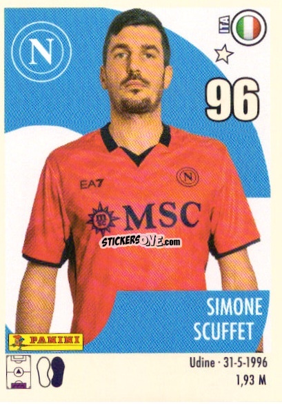 Sticker Simone Scuffet - Calciatori 2024-2025 n. U57 - Panini