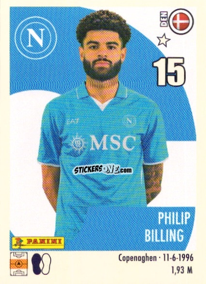 Sticker Philip Billing - Calciatori 2024-2025 n. U58 - Panini