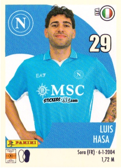 Sticker Luis Hasa - Calciatori 2024-2025 n. U59 - Panini