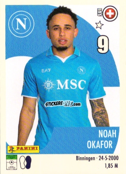 Sticker Noah Okafor - Calciatori 2024-2025 n. U60 - Panini