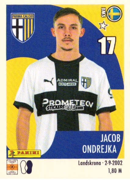 Sticker Jacob Ondrejka - Calciatori 2024-2025 n. U63 - Panini