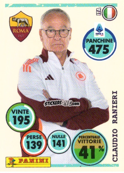 Sticker Claudio Ranieri - Calciatori 2024-2025 n. U65 - Panini