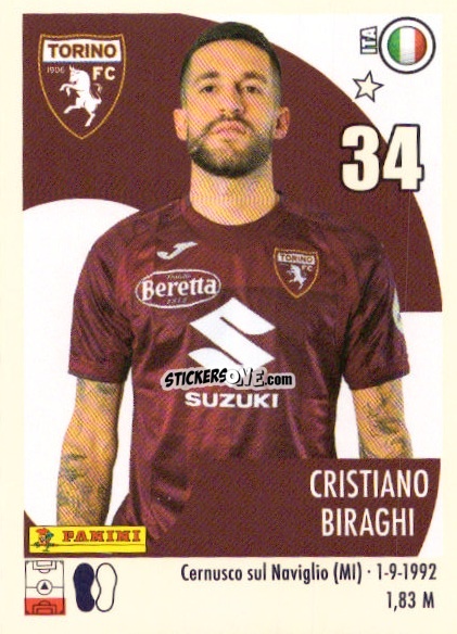 Sticker Cristiano Biraghi - Calciatori 2024-2025 n. U69 - Panini