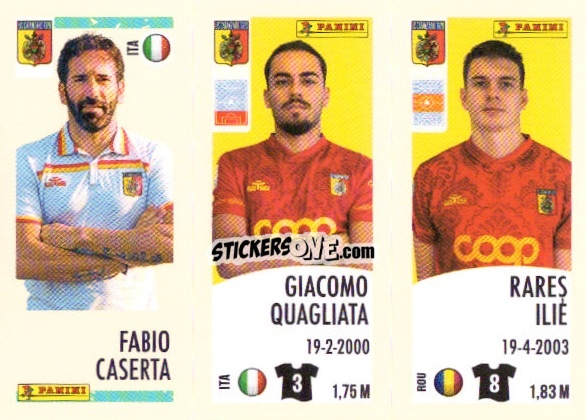 Sticker Fabio Caserta/giacomo Quagliata/rares Ilie - Calciatori 2024-2025 n. U84 - Panini