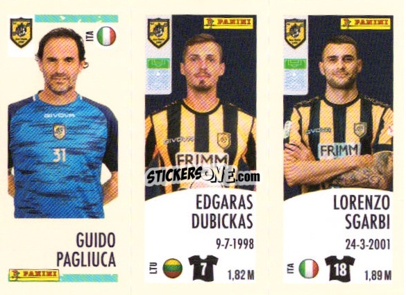 Sticker Guido Pagliuca/edgaras Dubickas/lorenzo Sgarbi - Calciatori 2024-2025 n. U90 - Panini