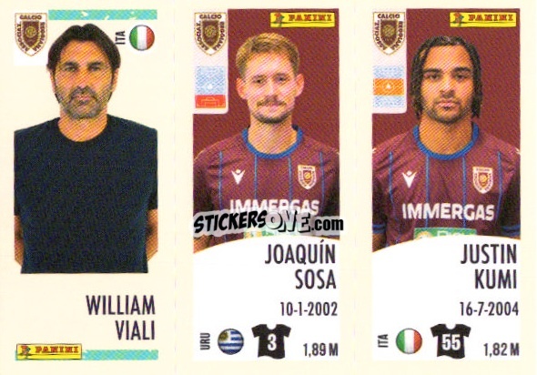Sticker William Viali/joaquin Sosa/justin Kumi - Calciatori 2024-2025 n. U95 - Panini