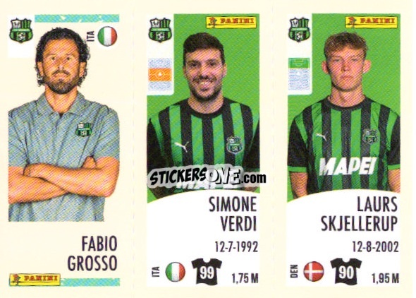 Sticker Fabio Grosso/simone Verdi/laurs Skjellerup - Calciatori 2024-2025 n. U98 - Panini