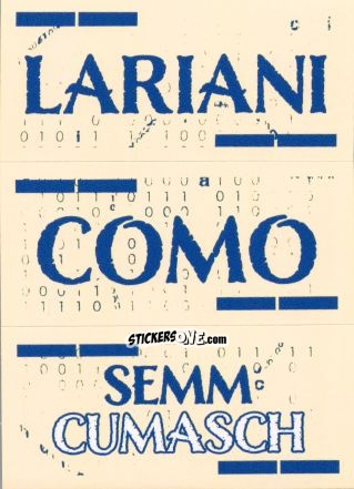 Sticker Slogan Como - Calciatori 2024-2025 n. SL4 - Panini