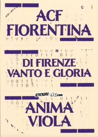 Sticker Slogan Fiorentina - Calciatori 2024-2025 n. SL6 - Panini