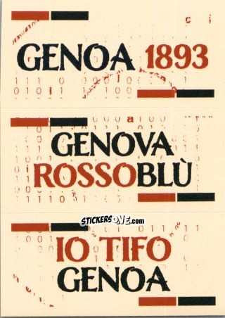 Sticker Slogan Genoa - Calciatori 2024-2025 n. SL7 - Panini