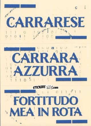 Sticker Slogan Carrarese