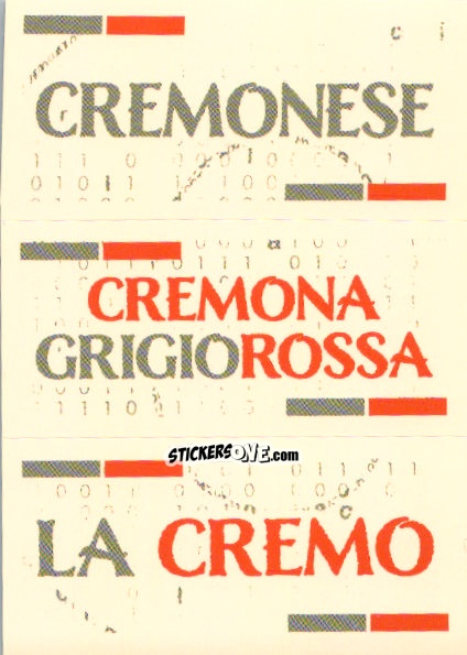 Sticker Slogan Cremonese