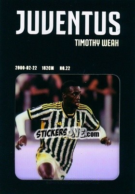 Sticker Timothy Weah - Juventus 2023-2024
 n. FM-10s - DAKA