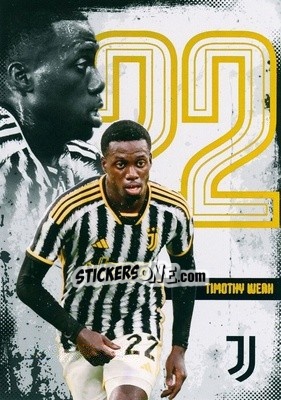 Sticker Timothy Weah - Juventus 2023-2024
 n. NB-13g - DAKA