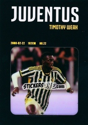 Sticker Timothy Weah - Juventus 2023-2024
 n. FM-10g - DAKA