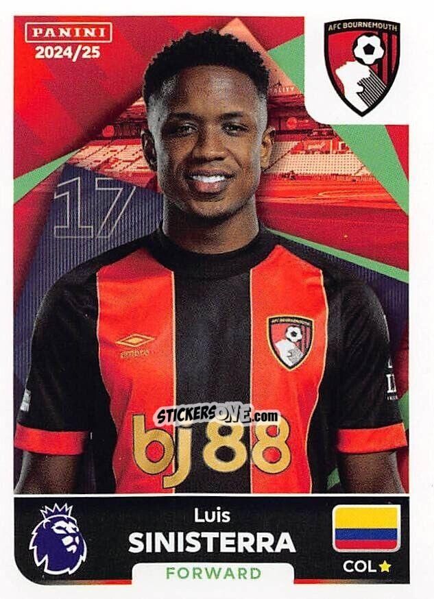 Sticker Luis Sinisterra - English Premier League 2024-2025
 n. 42 - Panini