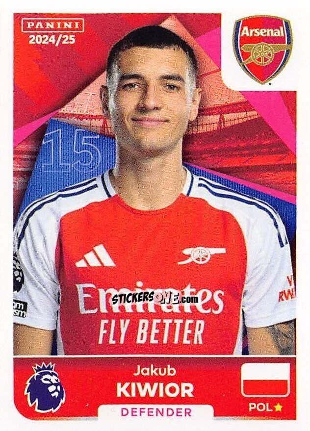 Sticker Jakub Kiwior - English Premier League 2024-2025
 n. 56 - Panini