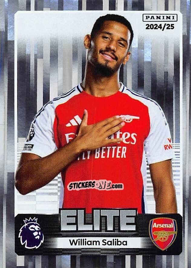 Sticker William Saliba (Elite) - English Premier League 2024-2025
 n. 75 - Panini