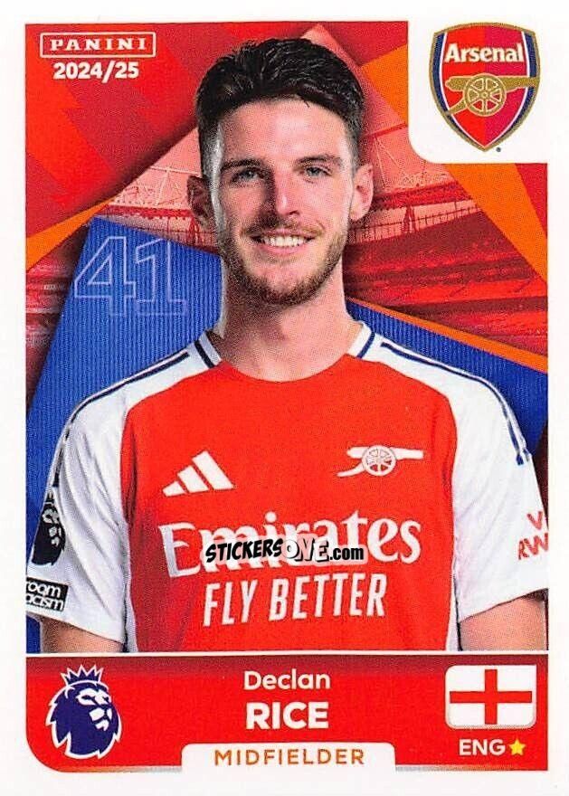 Figurina Declan Rice - English Premier League 2024-2025
 n. 76 - Panini
