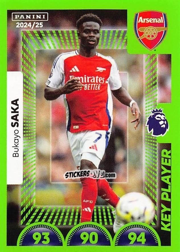 Figurina Bukayo Saka (Key Player) - English Premier League 2024-2025
 n. 78 - Panini