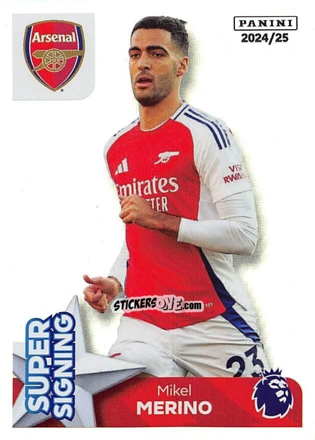 Sticker Mikel Merino (Super Signing) - English Premier League 2024-2025
 n. 80 - Panini