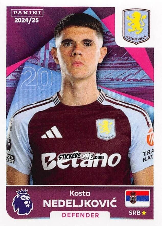 Figurina Kosta Nedeljković - English Premier League 2024-2025
 n. 91 - Panini