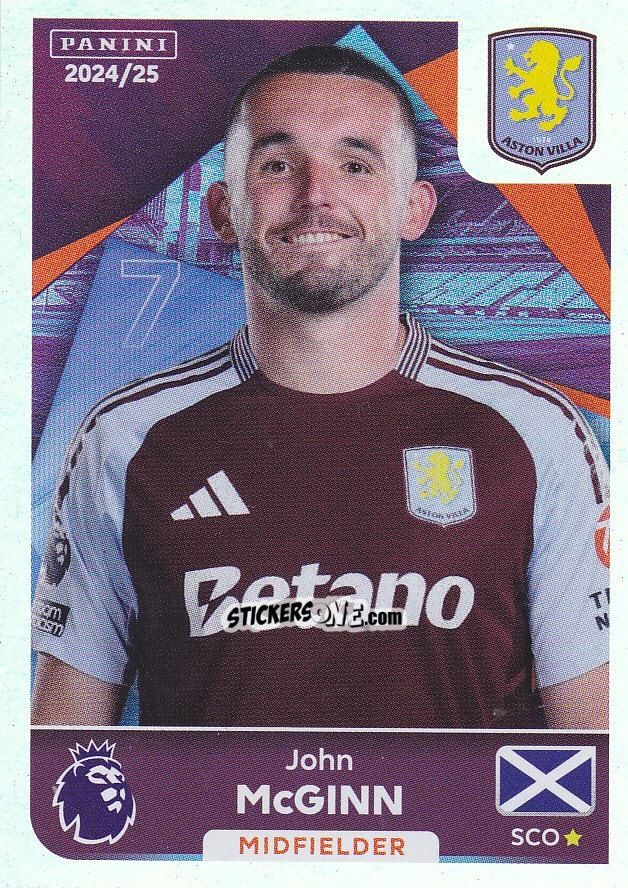 Sticker John McGinn (Captain) - English Premier League 2024-2025
 n. 94 - Panini