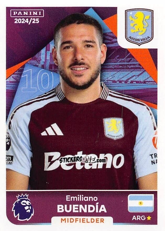 Figurina Emiliano Buendía - English Premier League 2024-2025
 n. 96 - Panini