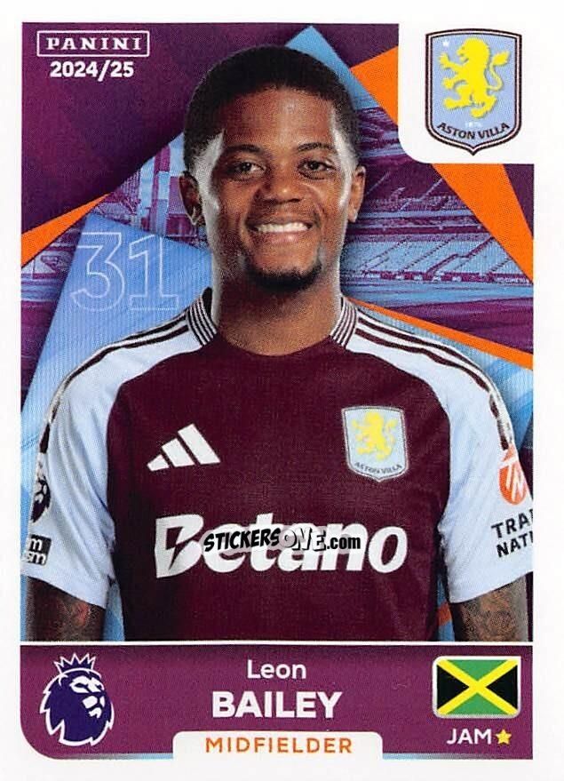 Figurina Leon Bailey - English Premier League 2024-2025
 n. 99 - Panini