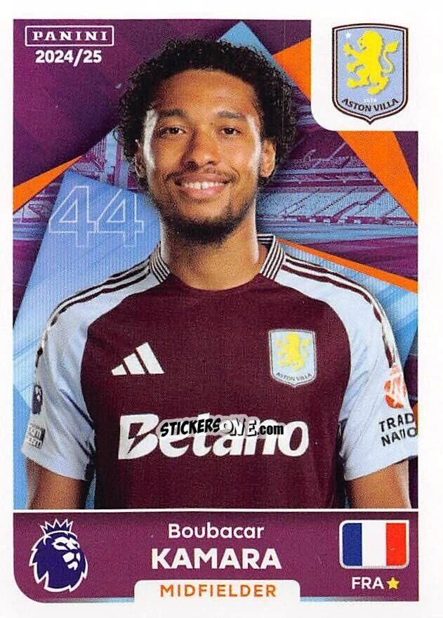 Sticker Boubacar Kamara - English Premier League 2024-2025
 n. 101 - Panini