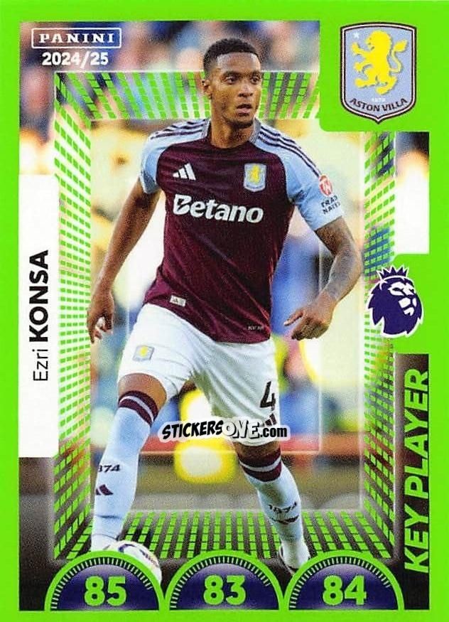 Sticker Ezri Konsa (Key Player) - English Premier League 2024-2025
 n. 106 - Panini