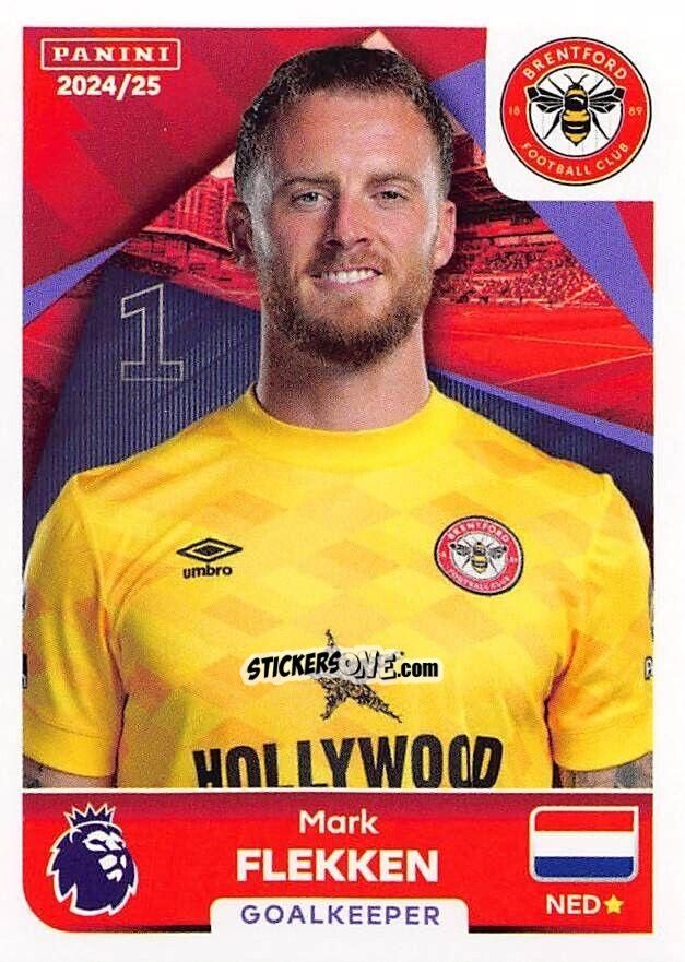 Sticker Mark Flekken - English Premier League 2024-2025
 n. 111 - Panini